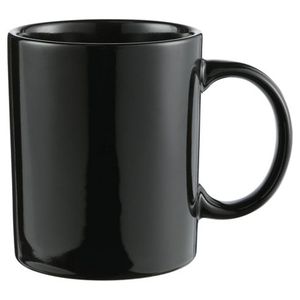 Customized Stoneware Coffee <b>Mug</b> with Black Satin Exterior and Black <b>Glazed</b> Interior Handbag Style-Innovative Design - Product Image 5