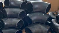 Pipa Fitting 90 derajat tekanan tinggi SCH40 siku baja karbon Las 1/2 inci untuk minyak, Gas, uap, sistem pipa industri