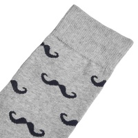 Chaussettes personnalisées pour garçons d'honneur, motif moustache, antibactériennes, impression jacquard, marque privée, fabricant ODM