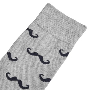 Divertidos patrones de bigote calcetines de algodón personalizados ODM Vietnam BSCI Certificado de fábrica impresión Digital para diario Casual todos los días - Product Image 2