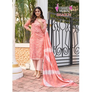 Ensemble Kurti 3 Pièces Prêt-à-Porter pour Femme, en Rayonne Pure, Imprimé, Style Traditionnel, Nouvelle Collection Mariage 2025 - Product Image 1