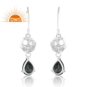 Último diseño 925 plata esterlina ágata musgo Natural piedra preciosa colgante pendiente joyería personalizada para mujer regalo para ella - Product Image 2