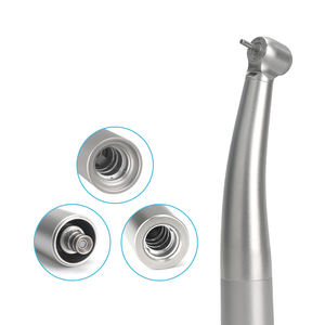 중국산 (<span class=keywords><strong>Made</strong></span> <span class=keywords><strong>in</strong></span> <span class=keywords><strong>China</strong></span>) 고속 치과용 핸드피스 (LED 터빈 커플링 및 광섬유 특징 세라믹 베어링 포함) - Product Image 1