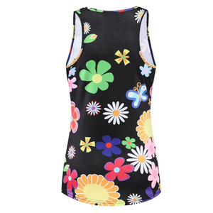 New Sublimation Printed Sleeveless <b>Tank</b> <b>Tops</b> for <b>Women</b> Fitness Sports Workout Bodybuilding Gym Yoga Clothing <b>Knitted</b> Fabric - Product Image 3