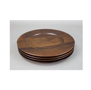 Plateau chargeur en bois d'acacia Assiette chargeur collation Pack décoration de mariage Plats à dîner en bois Plat à riz - Product Image 1