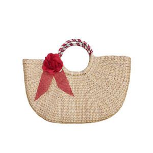 Water Hyacinth Bohemian Rectangle <b>Storage</b> <b>Basket</b> with Handle Eco-Friendly Clothing <b>Storage</b> for Beach Use - Product Image 6