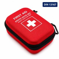 DIN 13167 Motorrad-Erste-Hilfe-Set EVA-Hartschalenkoffer Komplette Notfall-Medizintasche für Motorradfahrer ISO 13485
