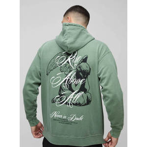 Sweat-shirts à capuche pour hommes avec votre propre logo, couleur et impression, faible MOQ, 100% coton, qualité supérieure, streetwear, coupe ajustée - Product Image 3