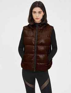 Veste matelassée légère sans manches pour homme, en toile matelassée, col montant, coupe-vent personnalisé, vêtements chauds en gros - Product Image 4