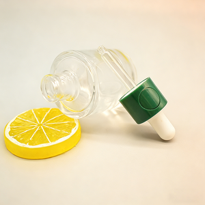 Flacone Contagocce in Vetro Trasparente da 30ml con Tappo Verde, Bottiglia Vuota per Cosmetici, Oli Essenziali, Profumi e Prodotti per la Cura della Pelle - Product Image 3