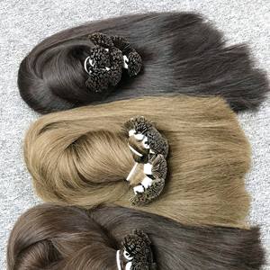 VQ Hair Qualité supérieure 100% Extensions humaines vietnamiennes vierges Kératine Pointe plate Cuticule alignée Machine Double trame Toutes les couleurs - Product Image 3