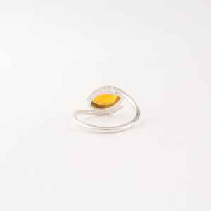 Anillo de Compromiso de Plata de Ley Chapado en Oro de 14K con Citrino Talla Marquesa de 1.40 Quilates, Hecho a Mano, con Piedra Preciosa, para Mujer, Regalo - Product Image 2