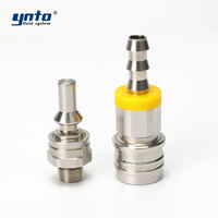 Raccord rapide ultra-nettoyé et poli en acier inoxydable 316L usiné CNC, haute pression, pression de service de 20 bars, résistant à la corrosion G