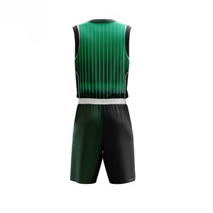 Ensemble de maillots de basket-ball réversibles personnalisés pour hommes d'été Uniforme personnalisable avec technologie de sublimation - Product Image 3