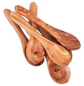 Cuillères en bois d'acacia faites à la main pour la cuisine et les fêtes, sans danger pour servir et cuisiner pour la salade et le dîner - Product Image 3