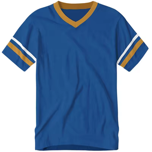 Personalizable de alta calidad 100% algodón verano rayas camisetas para hombres de punto con logotipo personalizado estampado - Product Image 6