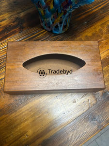 Porta Cajas de Pañuelos de Madera de Primera Calidad, Diseño Floral Grabado, Disponible en Diferentes Formas para Interiores Elegantes - Product Image 2