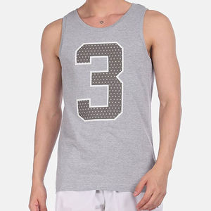 High quality OEM Workout Sports Fitness Custom <b>Men</b> Stringer <b>Gym</b> Tank Top With Split Breathable <b>men's</b> tank tops Customized - Product Image 3