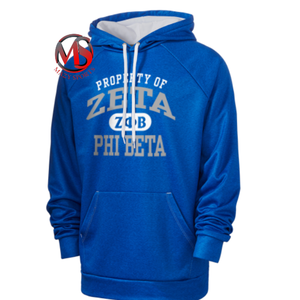 Nouveau design Zeta Phi Beta pulls à capuche polaire sérigraphie manches longues côtes bas poche kangourou attirail de sororité - Product Image 1