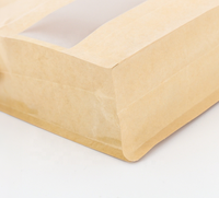 Sachet Doypack Personnalisé en Papier Kraft de Qualité Alimentaire à Huit Côtés avec Fenêtre et Fermeture Zip Refermable Anti-Odeur pour Chips et Aliments pour Animaux