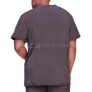 Uniforme de travail pour hommes de qualité supérieure, léger, abordable, ensembles d'uniformes de travail, col montant, manches courtes, uniforme de travail pour hommes - Product Image 3