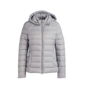 Chaqueta de Invierno Acolchada para Mujer, Personalizada al por Mayor, de Alta Calidad, Transpirable, de Algodón y Poliéster, con Capucha y Cremallera, Talla Grande - Product Image 1