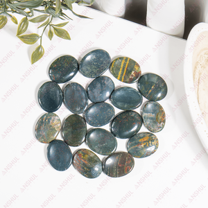 Piedra de Ágata Verde Natural al por Mayor, Forma Ovalada, Piedra de la Preocupación, Cristal Pulido, Piedra para el Pulgar, para Decoración, Meditación, Bolsillo - Product Image 2