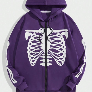 Sudadera con capucha de esqueleto de nuevo estilo para hombre, sudaderas con capucha de moda de alta calidad para hombre, ropa de calle al por mayor, sudaderas con capucha de esqueleto Unisex - Product Image 1