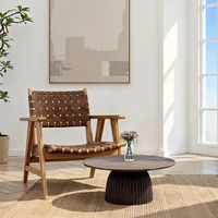Table basse ronde en métal moderne, simple et écologique, avec taille personnalisable pour une utilisation polyvalente dans le salon, l'hôtel et la maison