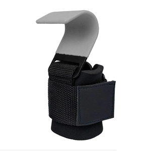 Ganchos de levantamiento de pesas Correas de muñeca de levantamiento de alta resistencia Soporte de agarre de mano para Deadlifts Pull Ups Ganchos de levantamiento de pesas - Product Image 2