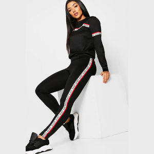 เสื้อสเวตเชิ้ตและกางเกงวอร์มทรงหลวม ผ้าคอตตอน/โพลีเอสเตอร์ คุณภาพสูง น้ำหนักเบา ระบายอากาศได้ดี ไซส์ใหญ่พิเศษ สำหรับผู้หญิง - Product Image 6