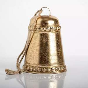 Chaîne de cloche suspendue en laiton à cinq pièces avec corde rustique et finition antique pour la décoration de la maison bohème et un design d'accent mural charmant - Product Image 5