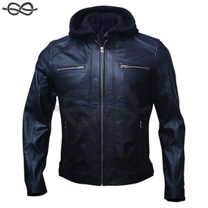Meilleure vente Veste de moto en cuir d'agneau véritable pour hommes, col montant élégant, vêtements d'extérieur noirs durables pour les motards - Product Image 4