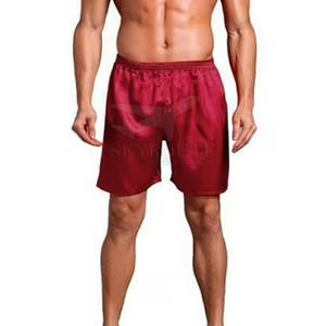 Pantalones cortos de satén de alta calidad para hombre, tela suave, cintura media, estilo informal, cierre de cintura elástica, precio al por mayor - Product Image 1