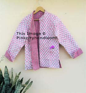 ฤดูหนาวCoatsสําหรับผู้หญิงHandmade Vintageผ้าฝ้ายแท้Coat Blockพิมพ์แจ็คเก็ตBohemianเสื้อหนาวแจ็คเก็ต - Product Image 5