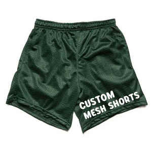 <b>Men</b> Summer Gym Jogger <b>Shorts</b> High Quality Polyester <b>Mesh</b> 5 Inch Inseam Breathable Basketball <b>Shorts</b> with Custom Logo Front - Product Image 1