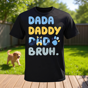 T-shirt a maniche corte per adulti, unisex, girocollo, con stampa grafica per la festa della famiglia, per esprimere il amore per il papà. - Product Image 3