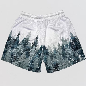 High Quality Mens Sublimation Mesh <b>Shorts</b> Custom Printing Logo Beach Wear - Product Image 5
