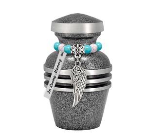 Urna Funeraria Mini Silver Wing, Opción de Dijes de Amor, Urnas de Aluminio para Cenizas Humanas - Product Image 3