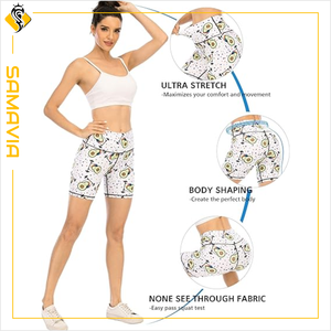 Samavia กางเกงขาสั้นออกกำลังกายเอวสูงไร้รอยต่อน้ำหนักเบาระบายอากาศได้ดีสำหรับยิมและโยคะออกแบบได้ตามต้องการ - Product Image 3