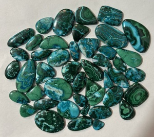 Cabujón de malaquita de crisocola Natural de grado AAA +, piedra suelta de alta calidad para fabricación de joyas personalizadas, precio de colgante al por mayor - Product Image 3