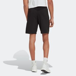 Short de sport noir coupe régulière cordon de serrage à la taille élastique 70% coton 30% jet en polaire de polyester recyclé - Product Image 3
