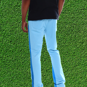 Precio bajo 100% algodón hombres Casual pantalones de chándal acampanados con bolsillo personalizado transpirable pantalones apilados para hombres - Product Image 4