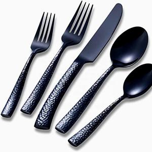 Ensemble de couverts de haute qualité en acier inoxydable avec poignée en résine, couverts modernes de luxe pour mariage au restaurant - Product Image 2