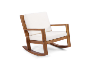 Silla mecedora diseñada con movimiento deslizante suave y estructura robusta que proporciona un asiento relajante para espacios de estar y dormitorios - Product Image 3