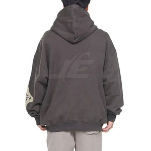 Alta calidad 100% algodón Puff impresión Sudadera con capucha Casual Streetwear invierno Gran oferta con cuello con capucha patrón sólido - Product Image 5