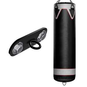 New 2025 Professional <b>Leather</b> Kick Boxing Punching Bag Custom Logo Design Kick Boxing Punching Bags Sand Bags - Product Image 2