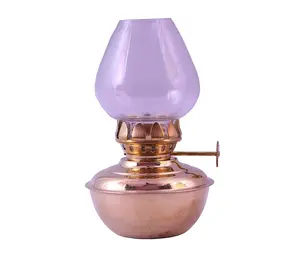 Brass Mini Lantern Oil Lamp (5.75 Inch ) Antique Brass Ship Minor Lamp for Home Decor Vintage Marine Oil Lantern Lamp