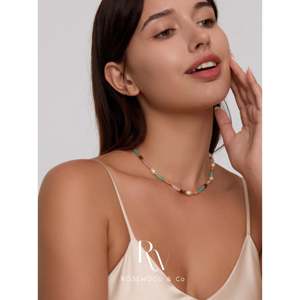 Collana Stile Spiaggia Estiva con Perline Arcobaleno e Ciondolo in Vera Pietra Preziosa, Gioielli Regalo per Migliori Amiche, Anelli alla Moda - Product Image 5