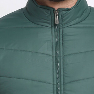 Veste d'hiver matelassée pour homme en nylon/polyester respirant et écologique, avec logo frontal, couleurs personnalisées - Haute qualité, meilleur prix - Product Image 6